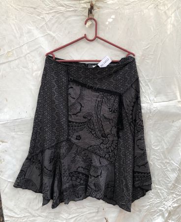 Black Floral Skirt