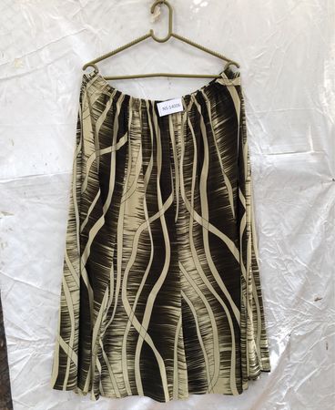 Black and Beige Striped Skirt