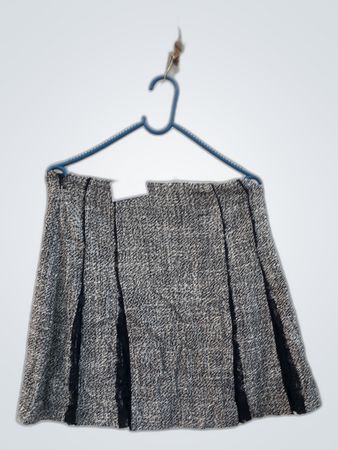 Gray Pleated Skirt