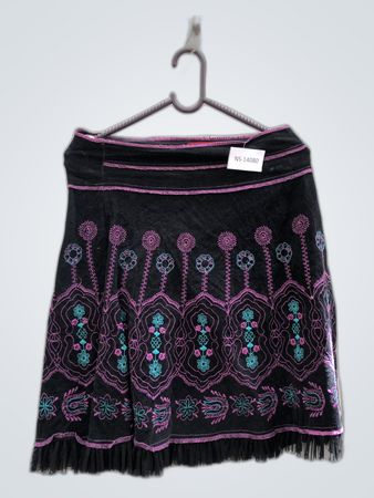 Blend Embroidered Mini Skirt