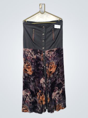Unbranded Patterned Velvet Wide-Leg Pants
