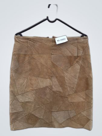 Brown Patchwork Skirt