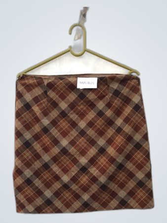 Brown Plaid Skirt