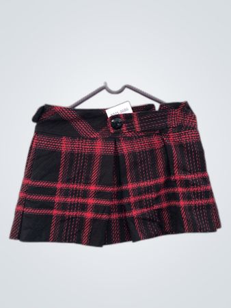 Red and Black Plaid Skirt