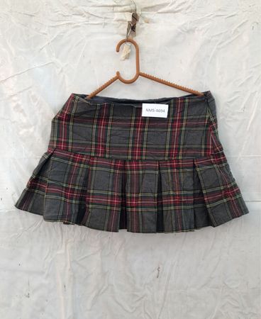 Unbranded Plaid Pleated Mini Skirt