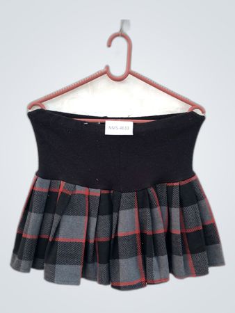 Black and Grey Plaid Skirt