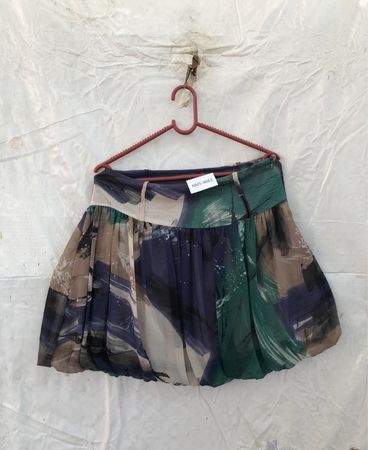 Vivian Lane Abstract Print Mini Skirt