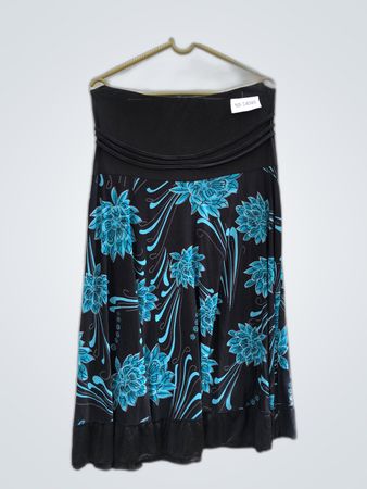 OLGA Black Floral Skirt