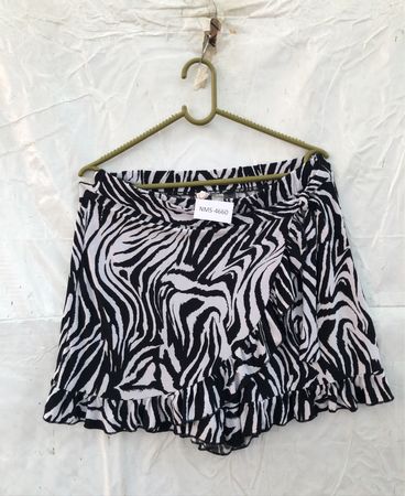 Body Flurt Zebra Print Ruffled Mini Skirt