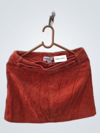 Domingo Red Corduroy Skirt