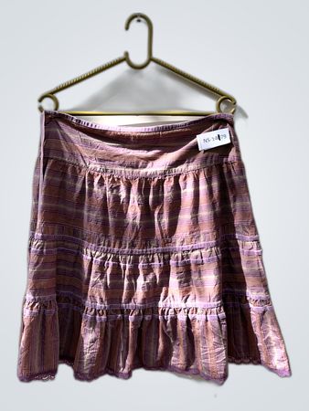 Striped Tiered Mini Skirt