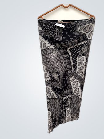 Yessica Black Paisley Maxi Skirt