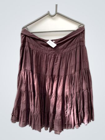 Zara Brown Tiered Skirt