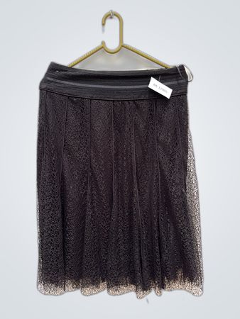 Tibi Black Lace Mini Skirt