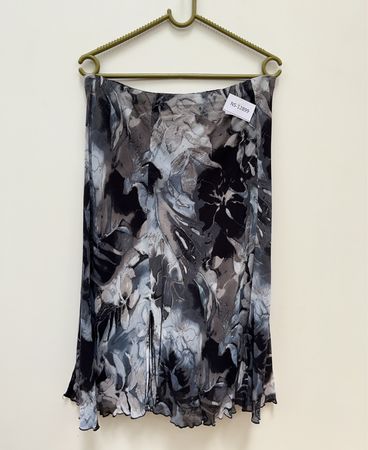 Unbranded Grey Floral Print Skirt