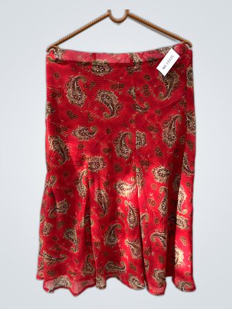 Red Paisley Skirt