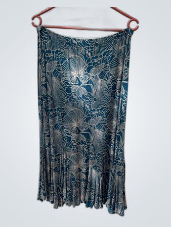 Blue Floral Skirt