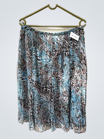 Kingfield Blue and Brown Floral Skirt