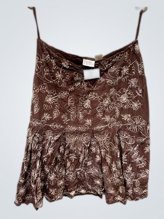 Fransa Embroidered Mini Skirt