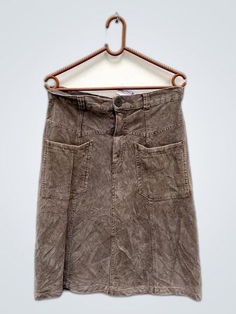 Brown Corduroy Skirt