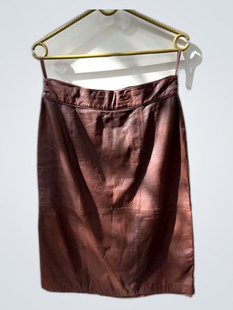 Brown Leather Skirt