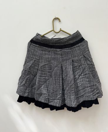 Black and White Tweed Skirt
