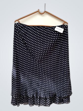 Unbranded Navy Polka Dot Ruffled Skirt