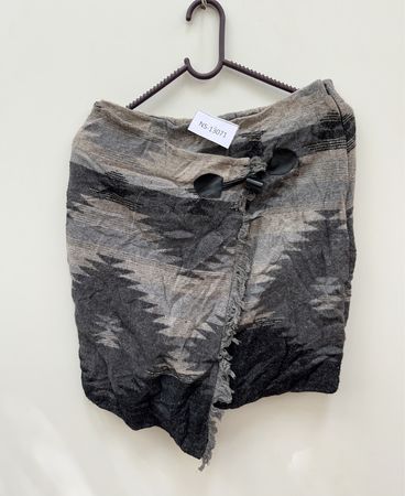 Unbranded Geometric Grey Wrap Skirt