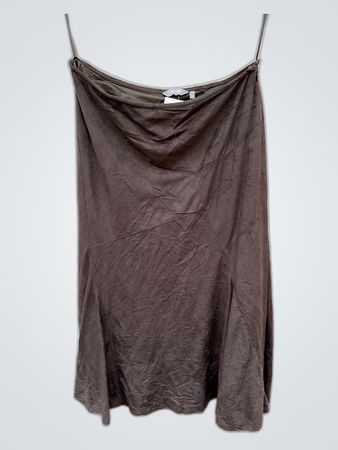 Per Una Brown Suede Midi Skirt