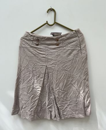 Anne Klein Beige Pleated Skirt