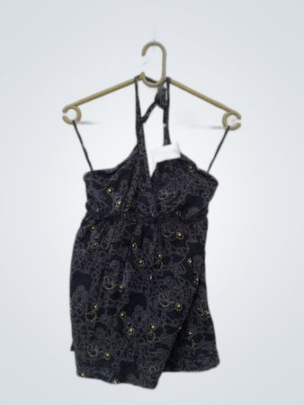 Black Floral Romper