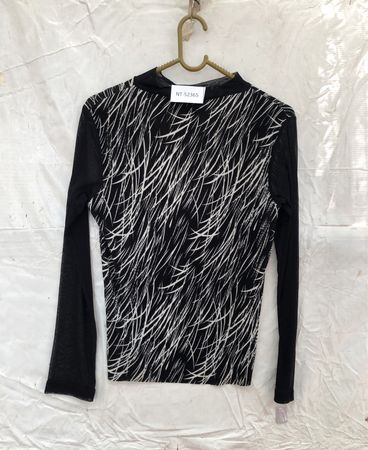 Black and White Long-Sleeve Shirt