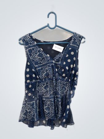 Blue Polka Dot Blouse