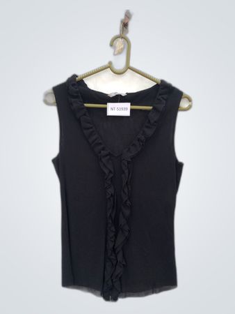 Black Ruffled Top