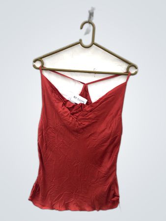 Mahla Clothing Red Satin Cami Top