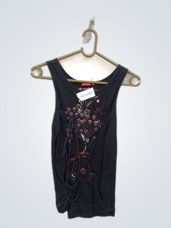 Firetrap Embroidered Skull Tank Top