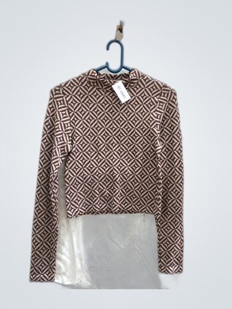 Stradivarius Brown Patterned Sweater