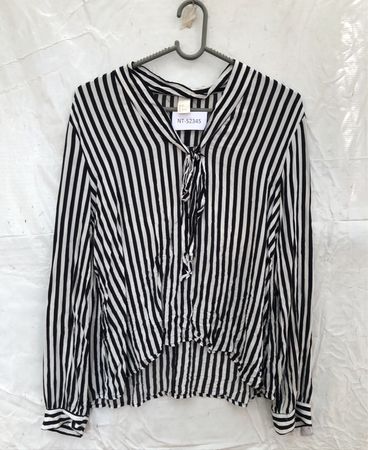Black and White Striped Blouse