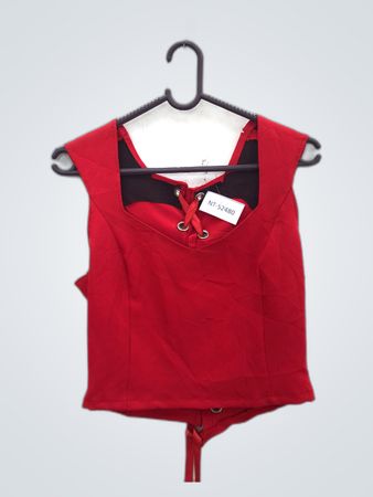 Red Lace-Up Vest