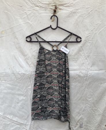 Women's Black and White Spaghetti Strap Dress