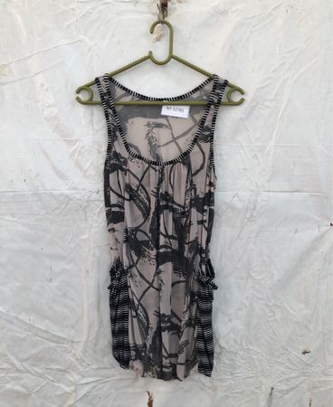 Sheer Black and White Dress