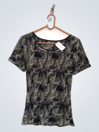 Black and White Patterned Top