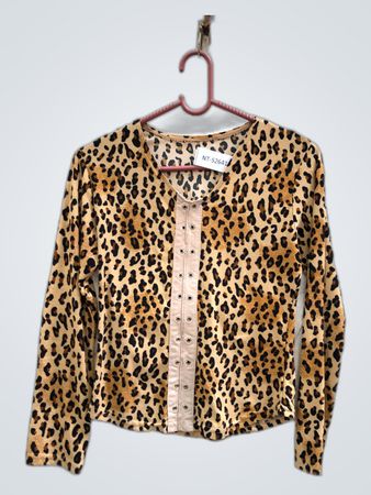 Leopard Print Long Sleeve Top