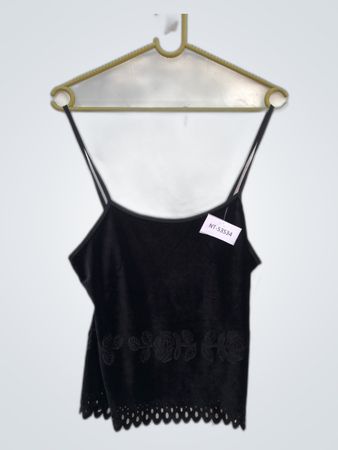 Black Camisole with Lace Trim
