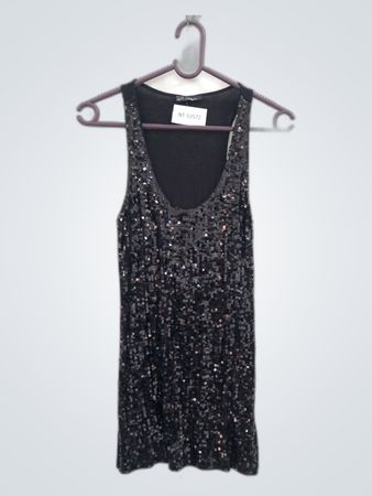 Black Sequined Dress