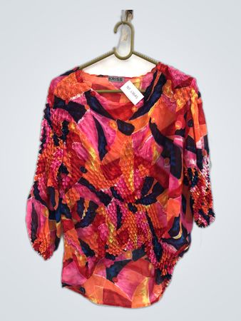 Kriss Multicolored Abstract Print Blouse