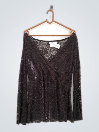 Brown Lace Top