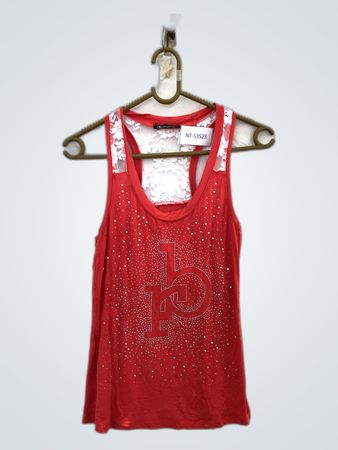 Bejnale Red Lace Tank Top