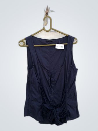 Elin et Lena Navy Blue Sleeveless Blouse