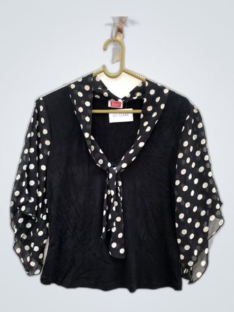 MsB Black Polka Dot Blouse